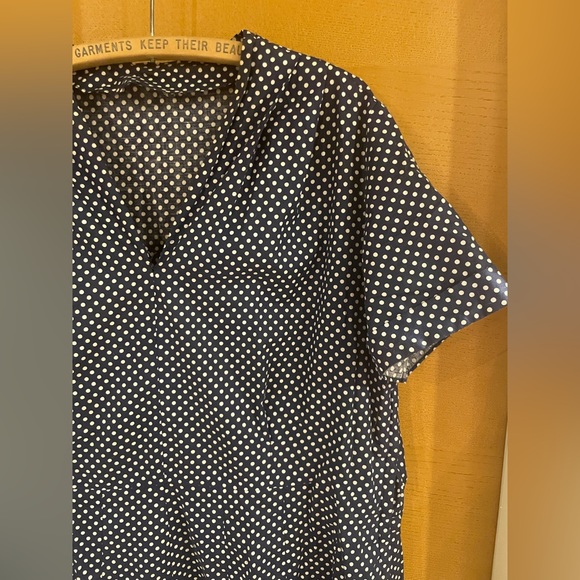 Vintage Polka Dot Shirtwaist Dress - Picture 2 of 13